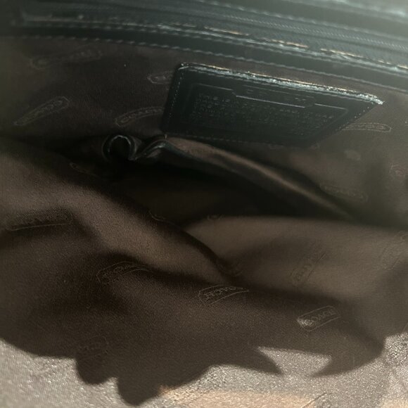 Coach Vintage Mercer Nylon & Leather Backpack Black Travel Bag Lightweight - Picture 8 of 9